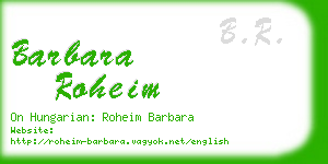 barbara roheim business card